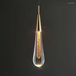 Pendant Lamps Nordic Teardrop Ceiling Coffee Table Hanging Lamp Length Adjustable Home Decor Dining Room Bedroom Bedside Lights