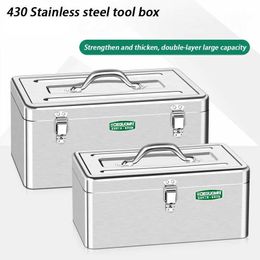 Tool Box Handbox Overall Stainless Steel Storage Safety Equipment box Suitcase Impact Resistant Case Shockproof