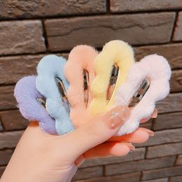 Autumn Winter Sweet Lovely Plush Simple Girls 'Children's Baby Hairpin Barrettes Hair Accessories Headwear