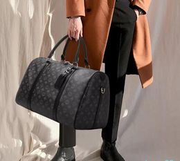 Top Fashion men Duffel Bags women travel duffle bag Brown flower luggage large capacity sport handbags Designers Tote 118