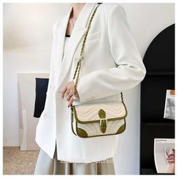 Store Clearance Wholesale Design Bags 95% Off Women's Little Golden Ball Chain Simple Embroidery Underarm Texture Shoulder 2023 New Colour Contrast Crossbody