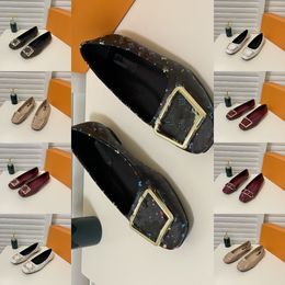 Chanells New Shoes CHANEI Flats Chanelity Spring Women Square Buckle Slip On Ballet Flats Dress Shoe Paris Brand New Patent Leather Fashion Casual Sneaker Sandal Mon