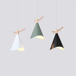 Pendant Lamps Lamp Sitting Room Table Three Simple Small Droplight Wooden And Lanterns Of Bedroom The Head A Bed