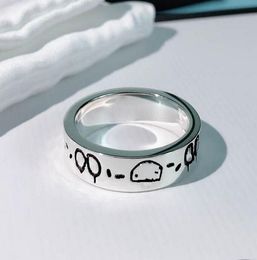 2022 Fashion Unisex luxury Ring for Men Women Unisex Ghost Designer Rings Jewellery Sliver Colour