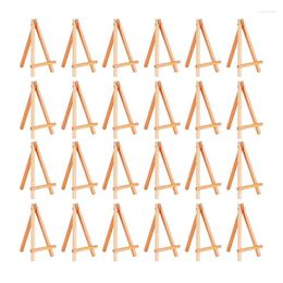 Gift Wrap 24 Pack Mini Wood Display Easel Easels Set For Paintings Craft Small Acrylics Oil Projects