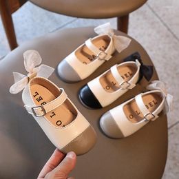 Flat Shoes Girls Back Bow Princess Kids Mixed Colours Mary Janes Baby Children Leather Dance White Shallow Toddlers