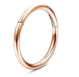 Thin Nose Ring Rose Gold Titanium Stainless Steel Pierce Jewellery For Women Men