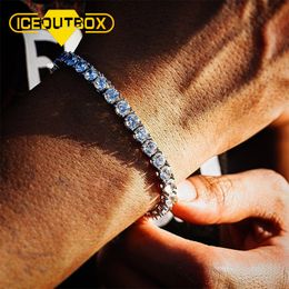 Bangle Fashion Mens Bracelet Women Luxury 3mm 4mm AAA Cubic Zirconia Tennis Couple Bracelets Iced Out Chain Jewellery Jewlery Gift 221119