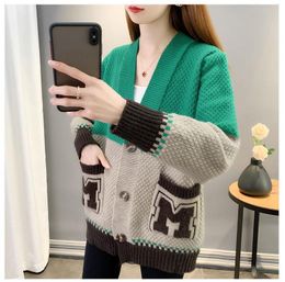 Women 'sweaters Cashmere Cardigan classic Knit Korean Style Long Top Winter Warm Fashion Retro Sweater Long Sleeve Crochet New Casual Loose jacket