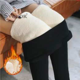 Womens Leggings SVOKOR Winter Velvet Warm Pants ColdResistant Thick Stretchy Comfortable Keep Skinny Trousers 221121