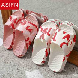 Asifn Cute Ladies Beach Slides Women Flat Slippers Summer Slippers Men Print Mules Luxury Brand Soft Sole Home Female slides J220716