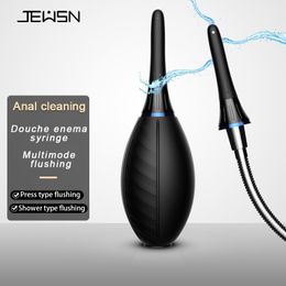 Adult Toys Jeusn Silicone douche enema syringe shower cleaning head anal beads butt plug attachment nozzle tip gay sex toy for man woman 221121