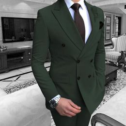 Mens Suits Blazers Army Green Formal Business Wedding For Man Blazer Groom Tuxedos Slim Fit Costume Homme Mariage 221121