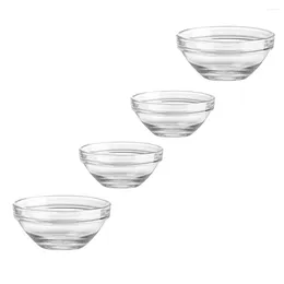 Bowls 4 Pcs Dinner Mixing Glass Pasta Jelly Fruits Candy Household Rice Cake Bowl Parfait