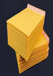 Whole Peerless 10 Pcsset 90X130mm Yellow kraft paper Bubble Envelopes Gifts Package Mailers3732256