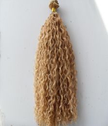 Clip trasile per capelli ricci brasiliani in arricciatura piena naturale tessi bionda non trasformata estese virgin remy