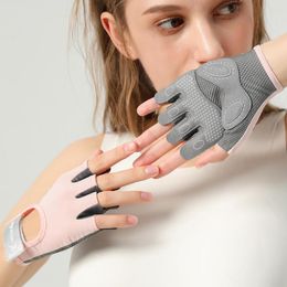Cycling Gloves Half Finger Practical Wear-Resistant Polyester Yoga Fitness Bike Unisex Decor For Gym