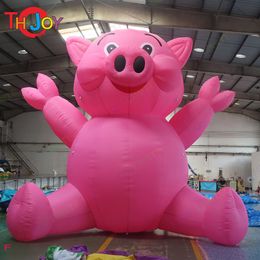 Inflatable 6m 20ft Activities pink pig cartoon for sale advertising inflatables pigs model outdoor portable cartoons animals charactors