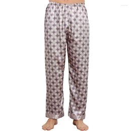 Men's Sleepwear SILK Pyjama Pants Men Spring Autumn Trousers Pyjamas Casual Home Comfortable Sleep Wear Loungepants Mens