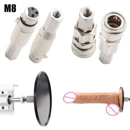 Other Sex Products FREDORCH M20 Machine Attachments Dildos Suction Cup 3XLR Audio Vac-u-lock Bendable Spring Connector M8 American Screw 221121