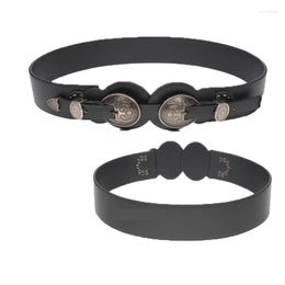 Belts Men Women Vintage Casual Metal Head Cool Waistband Medieval Knights Leather Waist Belt