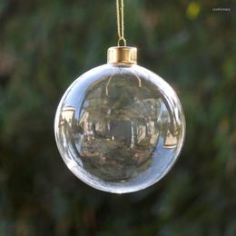 Christmas Decorations 30pcs/pack Diameter 6cm Mini Size Transparent Glass Globe Home Decoration Tree Hanger Festival Hanging Ornament