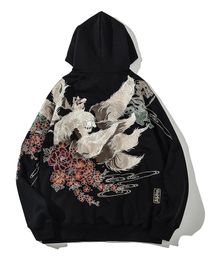 Mens Hoodies Sweatshirts Vests Man Zipup Harajuku Oversized Solid Pocket Hooded Autumn Long Sleeve Loose Chinese Jacket 221121