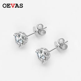 Stud OEVAS Real 0512 Carats D Color Earrings 100% 925 Sterling Silver Sparkling Engagement Party Fine Jewelry 221119