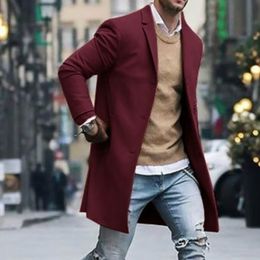 Men's Jackets Autumn Winter Mens Jacket Male Overcoat Casual Solid Slim Coats Long Cotton Coat Streetwear 221121