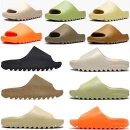 free shipping Foam Slides Slippers Desert Sand Bone Glow Green Eame Orange Ochre Resin Soot Vermillion Mineral Blue Onyx Pure Sandals Men Woman