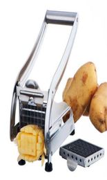 Acero inoxidable French Free Free Cutter Machine Vegetable Potato Kitchen Slicer con 2 cuchillas intercambiables 20112