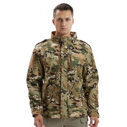 Men's Jackets Men's Military Outdoor Sports Camouflage Waterproof Jacket Autumn And Winter Warm Tactical Fleece Jacket 221121