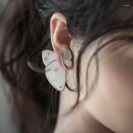 Stud Earrings Unique Design Soild S925 Sterling Silver For Women Butterfly Exaggerated Jewellery Fantasy Eardrop Christmas Gifts