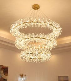 Modern Crystal Hanging Lamp LED Chandelier for Dinning Living Room Home Decor Suspension Pendant Lighting Luminaire