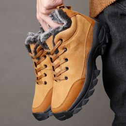 Stivali Uomo Scarpe da neve da esterno per uomo Sneakers con suola spessa per Botines invernali Tenis Tenere al caldo Fluff s Caviglia 221119