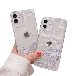 Quicksand Mobile Phone Cases Rhinestone Glitter Apple Cellphone Liquid Silicone Case Girls For IPhone14 13 12 pro max 11 pro plus Shockproof Protective Cover