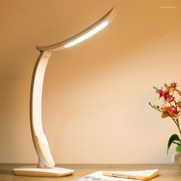 Table Lamps LED Sailing Folding Lamp USB Rechargeable 3-speed Dimming Student Learning Eye Protection Light Touch Switch Night