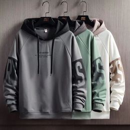 Mens Hoodies Sweatshirts Spring Autumn Kpop Fashion Harajuku Letter Print Streetwear Trend Clothing 221121