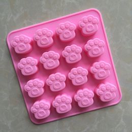 16 Holes Cute Cat Claw Silicone Baking Mould Chocolate Model Aromatherapy Homemade Ice Cube Auxiliary Food Tools 1223710