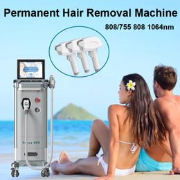 Professional Hair Removal Laser Machine Diode Laser 755 808 1064 Beauty Salon Equipment Triple Wave 808nm Skin Rejuvanation Insturment for Spa