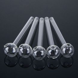 Wholesale Clear Ball Shape Smoking Pipe Pyrex Oil Burner Dab Oil Rig Water Glass Pipes Unique Design Spoon Accessories For Hookahs Bongs SW38