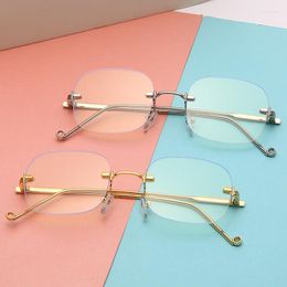 Sunglasses Frames Anti-blue Glasses Unisex Round Computer Gaming Protection Frame Women Men Light Rimless For