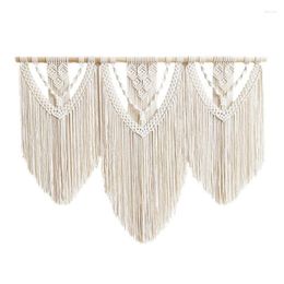 Tapestries Macrame Wall Hanging Tapestry With Tassels Hand Woven Nordic Style For Living Room Bedroom House Art Boho Decoration