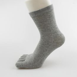 Men's Socks Men Cotton Pure Colour Sweat Absorption Casual Sportive Deodorant Breathable Style Five Toes