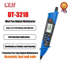 CEM DT-3218 Pen Type Multimeter 600V Digital Pen Type Measuring Pen with Analog Strip Portable Multimeter Mini Power Test Pen.