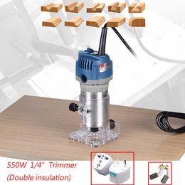 1/4" . 6.35mm Electric Woodworking Trimmer. 550W Electric-Trimmer. Wood Router Electric Wood Edge. Double-insulated