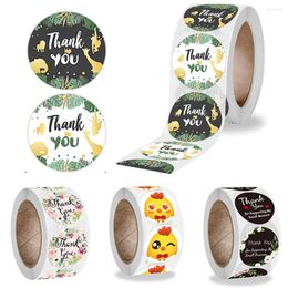 Gift Wrap 500Pcs/Roll Thank You Circle Stickers Scrapbook Handmade Sticker For Wedding Envelope Packaging Labels DIY Crafts Gifts Decorat