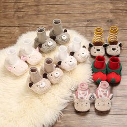 First Walkers 0-18M Born Baby Autumn Winter Cartoon Toddler Shoes Soft Sole Sleeve Warm Snow Boots