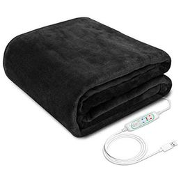 Electric Blanket USB Warm Heated Shawl 3 Heat Settings With Timing Function Heating Wearable Soft Blank 221119