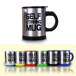 Mugs 400ml Automatic Self Stirring Mug Coffee Milk Mixing Mug Stainless Steel Thermal Cup Electric Lazy Double Insulated Smart Cup with Lid P1121